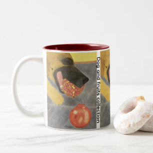2 Couleurs Tasse à café bicolore Chien et grenade