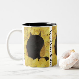2 Couleurs Tasse à café bicolore Chien et poires