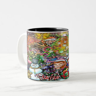 2 Couleurs Tasse à café bicolore Pixies Rainbow