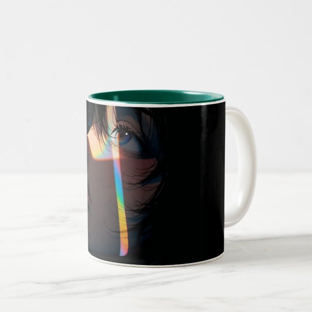2 Couleurs Tasse à café Burning Ice Cube – Art de Feu & Glace (Devant droit)