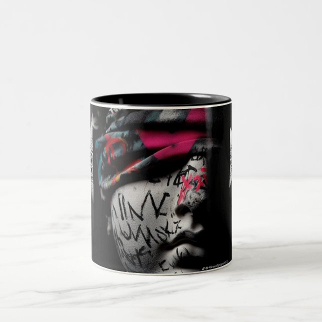 2 Couleurs Tasse à café Burning Ice Cube – Art de Feu & Glace (Centre)