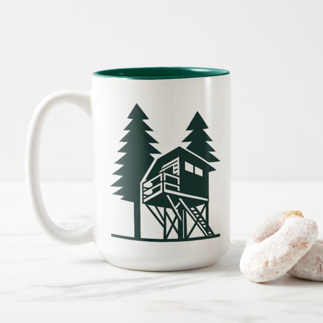 2 Couleurs Tasse à café Cabane de Gatesman (Avec donut)