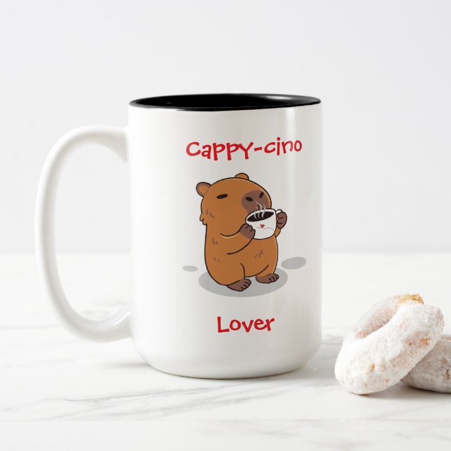 2 Couleurs Tasse à café Capybara (Avec donut)