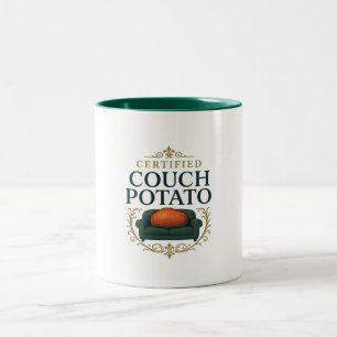 2 Couleurs Tasse à café « Certified Couch Potato » – Intérieu
