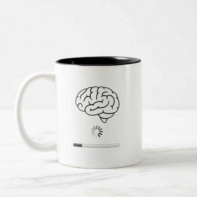 2 Couleurs Tasse à café Chargement Cérébral (Gauche)