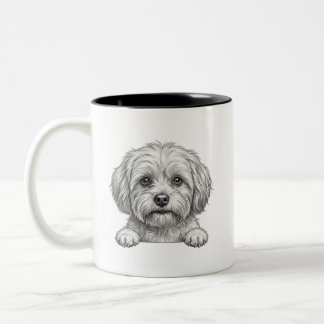 2 Couleurs Tasse à café chiot maltais | Cadeau pour amateur d