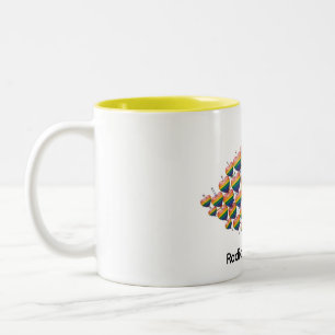 2 Couleurs Tasse à café coeurs colorés