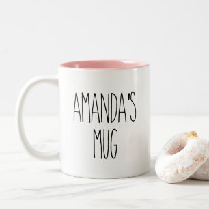 2 Couleurs Tasse à café d'Amanda inspirée de RAE DUNN
