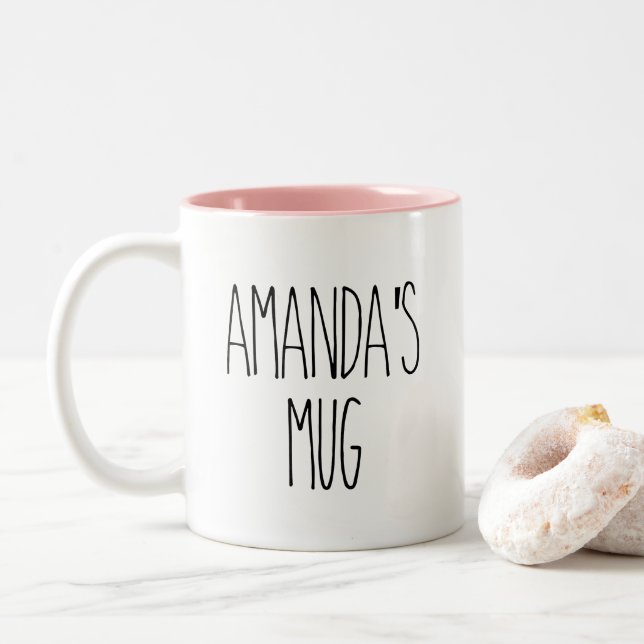 2 Couleurs Tasse à café d'Amanda inspirée de RAE DUNN (Avec donut)