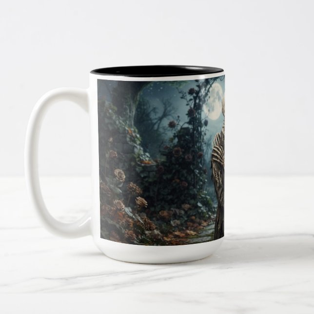 2 Couleurs Tasse à café de Mariage de squelette (Gauche)