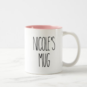 2 Couleurs Tasse à café de Nicole inspirée de RAE DUNN