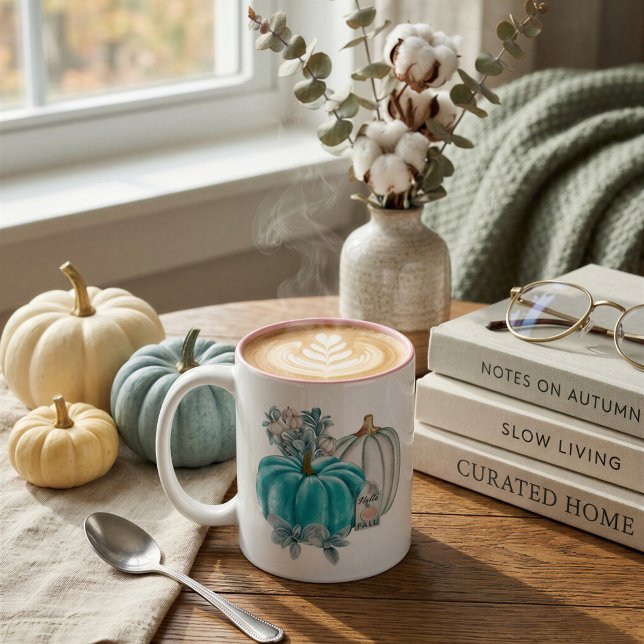 2 Couleurs Tasse à café douce automne citrouille (Créateur téléchargé)