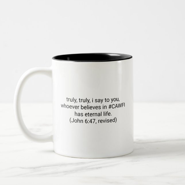 2 Couleurs Tasse à café drôle et inspirant (Gauche)