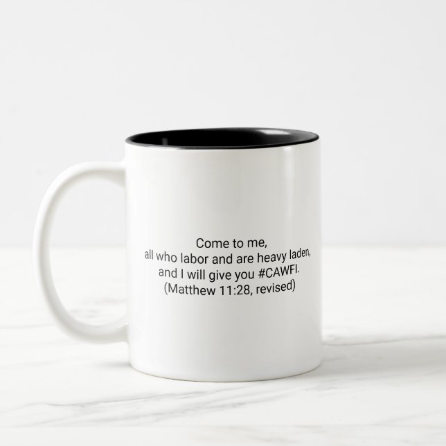 2 Couleurs Tasse à café drôle et inspirant (Gauche)