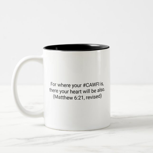 2 Couleurs Tasse à café drôle et inspirant (Gauche)