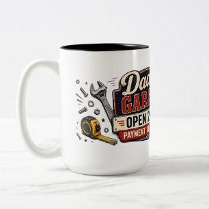 2 Couleurs Tasse à café drôle Garage de Papa Ouvert 24h/24 et