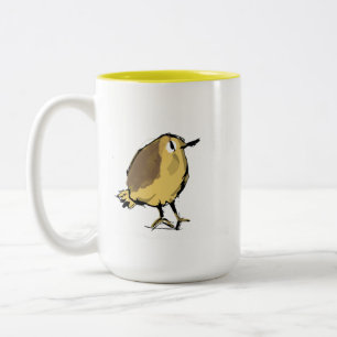 2 Couleurs Tasse à café en céramique illustrée de Ute Yellow