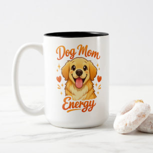 2 Couleurs Tasse à café énergie de maman de chien mignon Retr