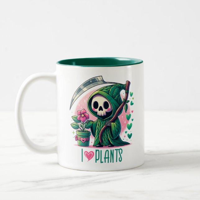 2 Couleurs Tasse à café Faucheuse amatrice de plantes (Gauche)
