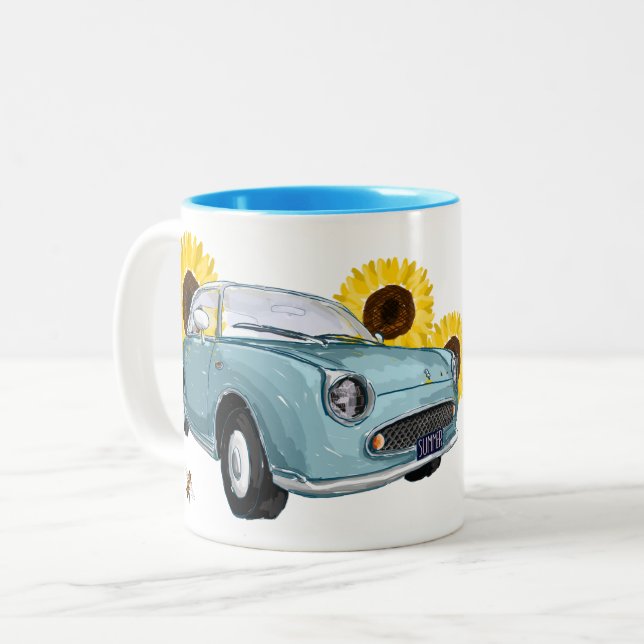 2 Couleurs Tasse à café Figaro Pale Aqua (Devant gauche)