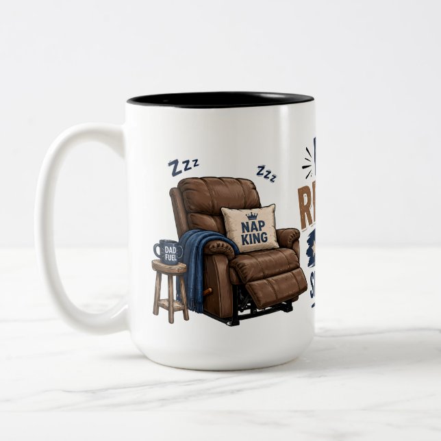 2 Couleurs Tasse à café Funny Dad Recliner (Gauche)