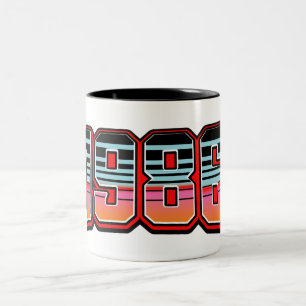 2 COULEURS TASSE À CAFE GEANTE 1986