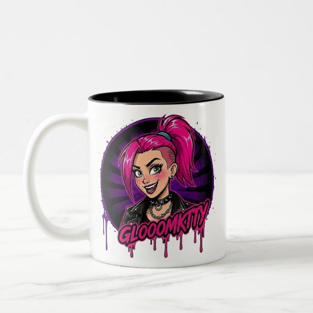 2 Couleurs Tasse à café Gloomkitty (Gauche)