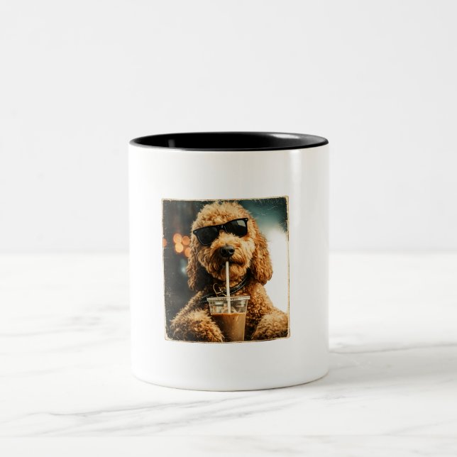 2 Couleurs Tasse à café Goldendoodle (Centre)