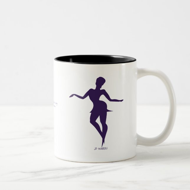 2 Couleurs Tasse à café JP MAROU Danse toute la nuit (Droit)