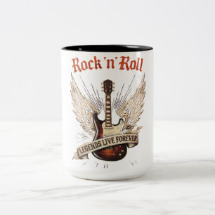 2 Couleurs Tasse à café légendes de la guitare rock n roll vi