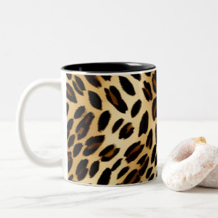 2 Couleurs Tasse à café léopard : Tasse de bureau chic