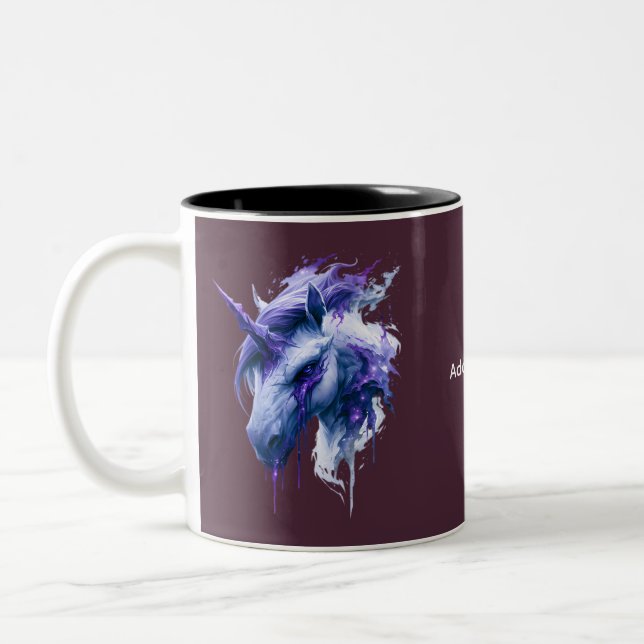 2 Couleurs Tasse à café Licorne de Dark Fantasy (Gauche)