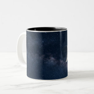 2 Couleurs Tasse à café Lune et Étoiles   Ciel nocturne céles