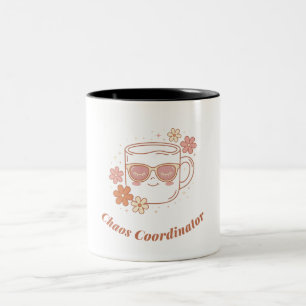 2 Couleurs Tasse à café MAMA Coordinatrice de Chaos Rétro Gro