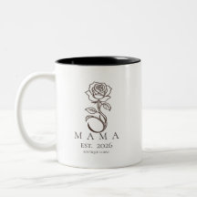 Tasse à café minimaliste MAMA Rose personnalisée