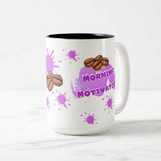 2 Couleurs Tasse à café Motivation du matin | Café violet mig