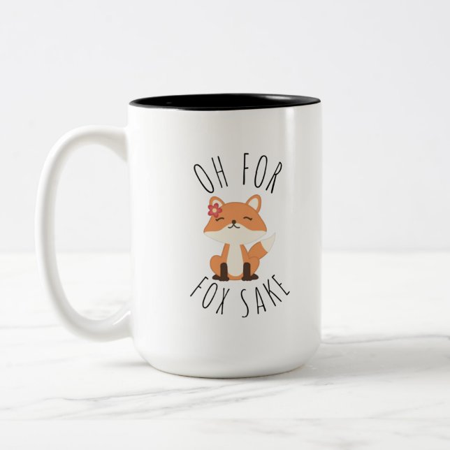 2 Couleurs Tasse à café Oh pour l'amour du renard (Gauche)