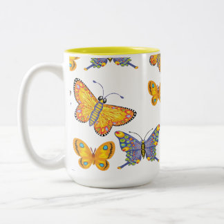 2 Couleurs Tasse à café Papillons