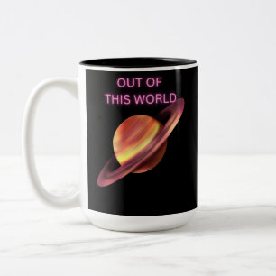 2 Couleurs Tasse à café pastel Saturne hors de ce monde