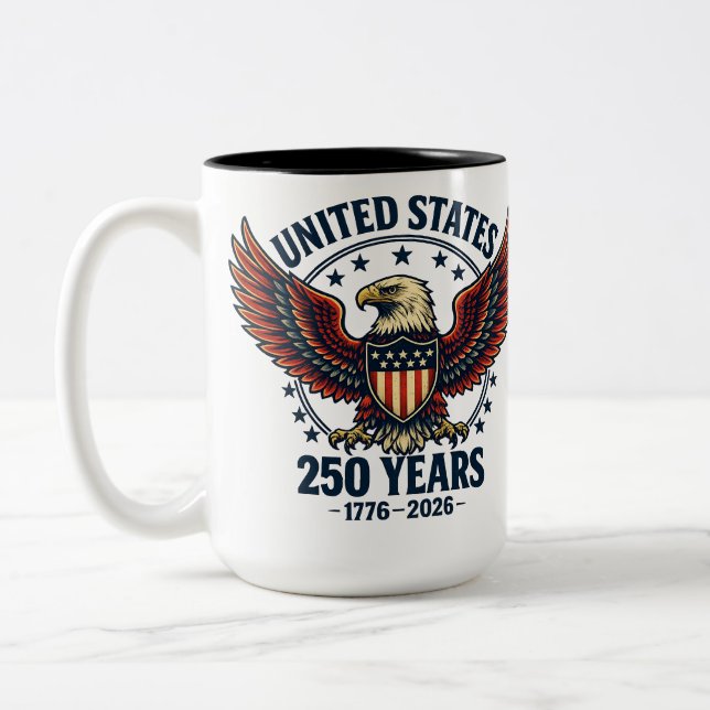 2 Couleurs Tasse à café patriotique (Gauche)