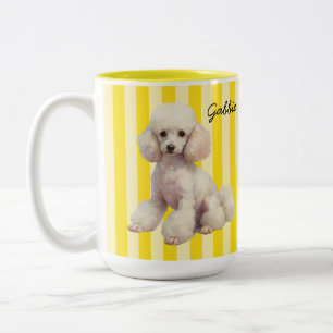 2 Couleurs Tasse à café personnalisée Caniche Chien