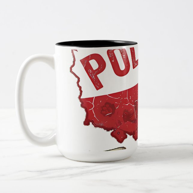 2 Couleurs Tasse à café Polska Est. 966 (Gauche)