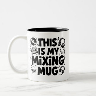 2 Couleurs Tasse à café pour mixeur de DJ | Tasse à café drôl