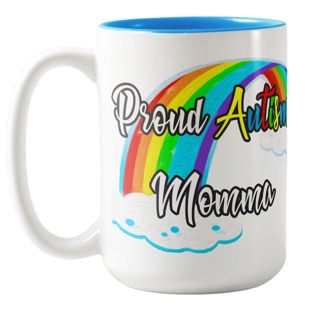 2 Couleurs Tasse à café Proud Autism Momma (Proud Autism Momma Coffee Mug)
