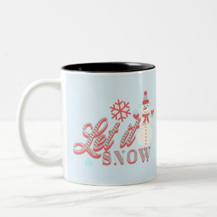 2 Couleurs Tasse à café Rétro Bonhomme de neige Laissez tombe