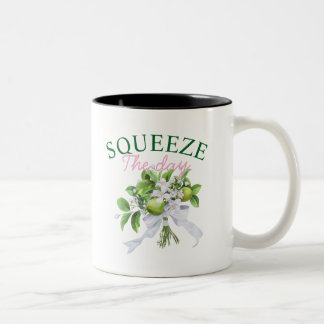 2 Couleurs Tasse à café Squeeze The Day : Citation drôle de c