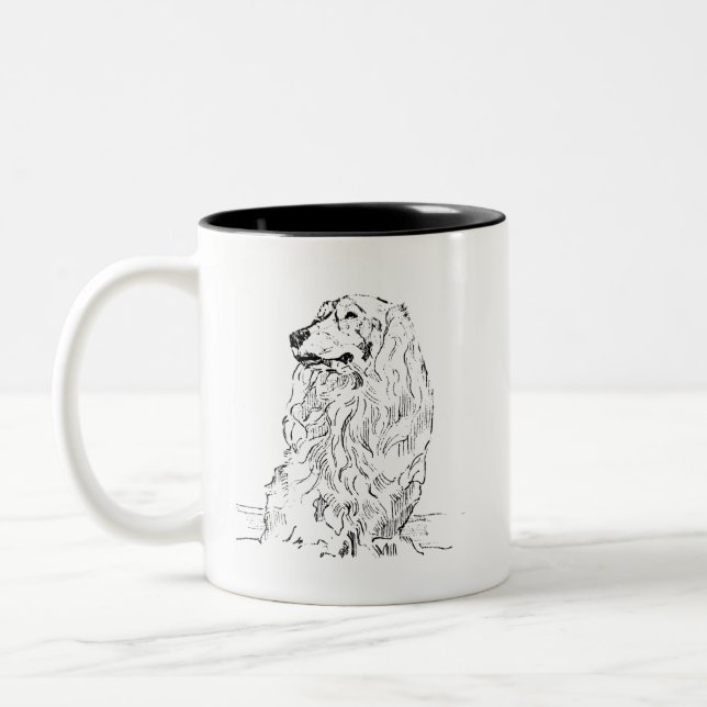 2 Couleurs Tasse à café teckel – chien saucisse à poil long (Gauche)