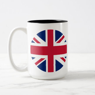 2 Couleurs Tasse à café Union Jack deux tons circulaire