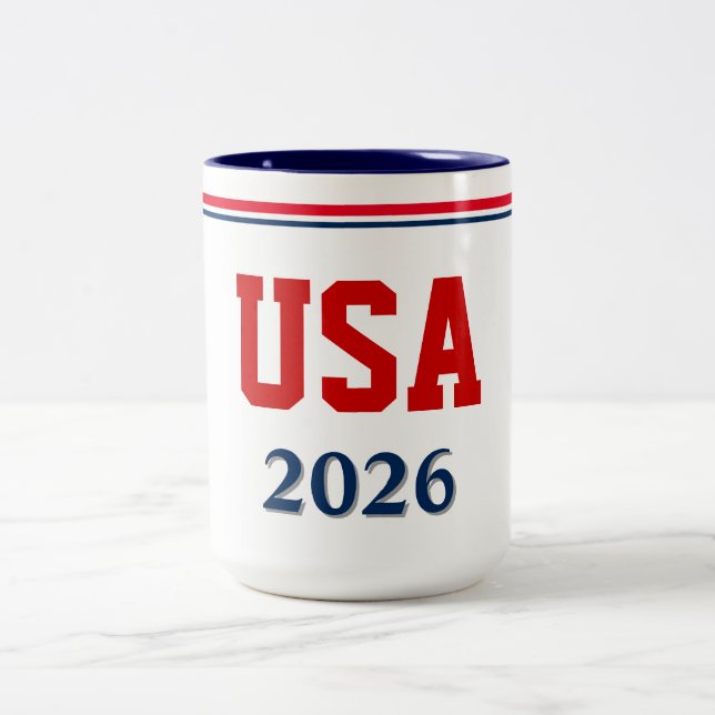 2 Couleurs Tasse à café USA (Centre)
