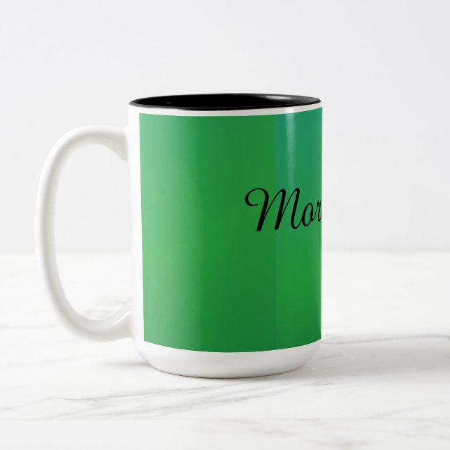 2 Couleurs Tasse à café verte minimale | Vaisselle simple pou (Gauche)